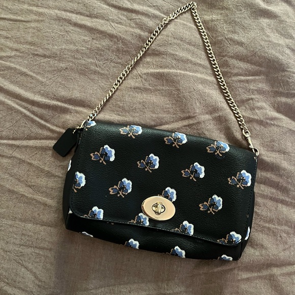 Floral coach shoulder bag - Picture 2 of 2